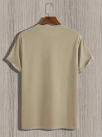 Camiseta De Algodón 100% Para Hombre Estilo Casual Veraniego Con Impresión De Letras Creativas Camiseta De Cuello Redondo Ajustada Con Mangas Cortas Para Todo El Año - details 9