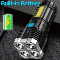 Linterna De Mano Recargable LED Alta Potencia Para Camping Con 4 Lámparas LED Y Luz Lateral COB Para Iluminación Al Aire Libre USB - details 2