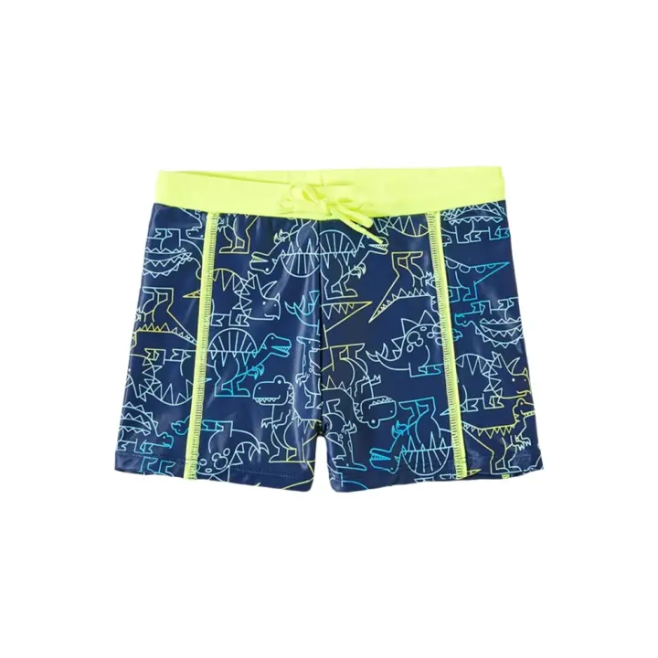 Bragas De Natación Para Niños Verano Secado Rápido Azul Traje De Baño De Poliéster Talla Verdadera Para Niños - 1