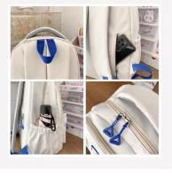 MEJORADA Mochila de Escolar,juvenil,estilo Coreano,azul,negro,rosa,blanco,tamaño 30*44*19CM - details 2