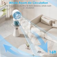 Ventilador de mesa, ventilador de mesa silencioso de 13 pulgadas, ventilador de circulación de aire de Sala completa, ventilador de mesa recargable, enfriamiento y aire fresco, adecuado para dormitorios, oficinas, salas de estar - details 1