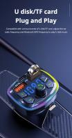 Cargador De Coche Q7 RGB Bluetooth 5.0 Transmisor FM Hands Free U Disk Mp3 Con Dos Puertos USB 3.1A Y Carga PD Técnica De Doble Ruta - details 3