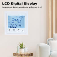 Termostato Digital Inteligente 16A Para Calentamiento De Piso Controlador De Temperatura Pantalla Táctil LED Sensor NTC Para Calefacción Eléctrica - details 7