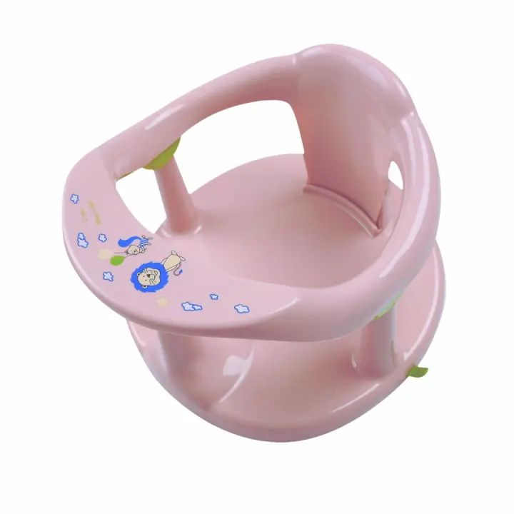 BATHBY Asiento de Baño para Bebé Rosa | Sujeción con Ventosas Antideslizantes | Silla de Baño Ergonómica y Segura para Bebés | Ideal para Bebés Mayores de 6 Meses - 1