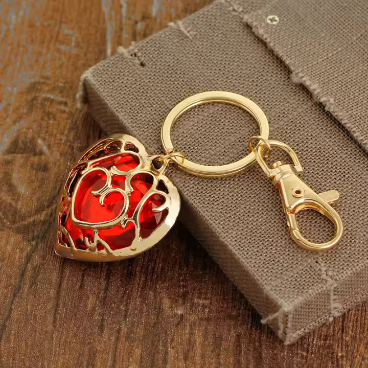 Llavero De Pareja Estilo Zeldas En Rojo Y Azul Con Colgante De Amor Vacío Regalo De Cumpleaños Boda Fiesta Joyería Decoración Accesorio - 1
