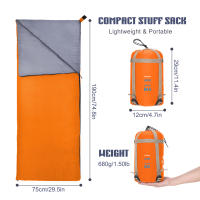 Saco De Dormir LIXADA 190*75cm Tipo Envelope Para Adultos Ultraligero Para Camping Playa Viajes Primavera Otoño Tamaño 75x190cm - details 10