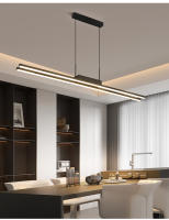 Lámpara Colgante LED Minimalista Moderna Ajustable En Oro Para Comedor Chandelier Lineal Para Hogar Iluminación Dimmable Con Fuente De Aluminio Incluida - details 5