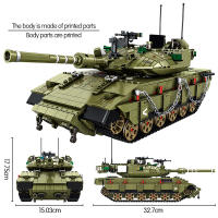Bloques De Construcción De Tanque De Batalla Principal Merkava MK4 Serie Militar WW2 Para Niños Juguetes Regalos Para Niños De 6 a 12 Años Y Adolescentes - details 2