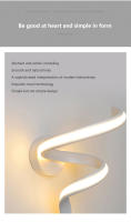 Lámpara De Pared LED Estilo Nórdico Espiral Para Pasillos Y Escaleras Iluminación Interior Para Dormitorio Estudio Corredor - details 1