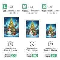 Puzzle De Madera 3D En Forma De Payaso De Navidad Juego Educativo Para Niños Y Adultos Regalo Familiar Para Interacción - details 3