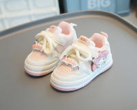 Nuevas Zapatillas Deportivas Casuales Para Niñas 2024 Primavera Y Otoño High Top Kuromi Y Melody Dibujos Animados Antideslizantes Material Superior PU Edad 4-6 Años Todas Las Estaciones - details 10