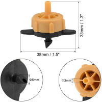 Emisores De Rociador De Compensación De Presión Ajustables 100/200 Pcs Para Riego Por Drip En Jardín Y Césped Microconectores Compensadores De Presión - details 1