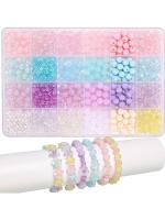 Kit De Hacer Pulseras Con Cuentas De Vidrio 8mm Gradiente DIY Joyería Hecha a Mano Material Acrílico Forma Estelar Regalo De Cumpleaños - details 0