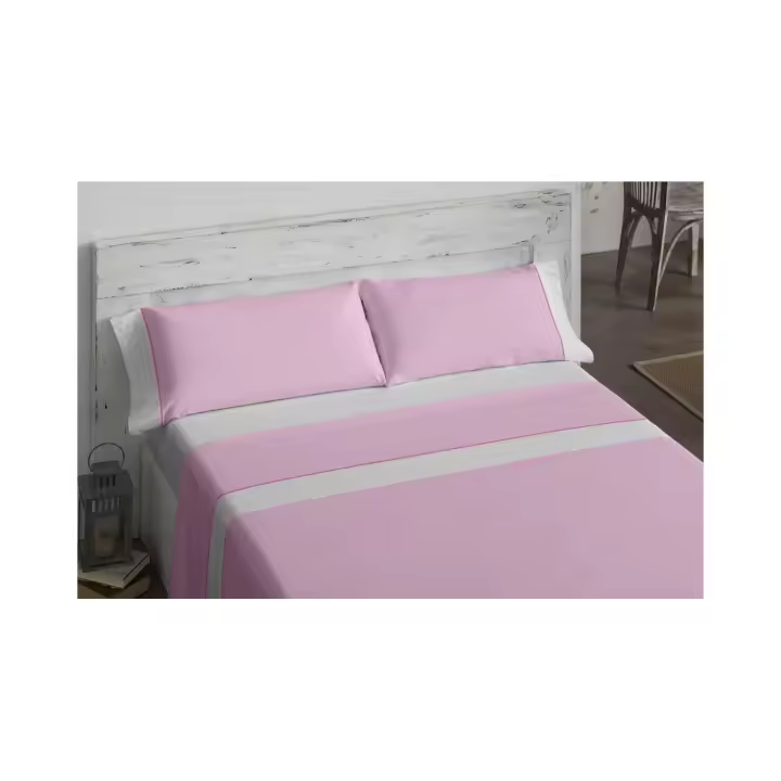 Burrito Blanco Juego Sábanas 50% Algodón Modelo 238 Cama 105. - 1