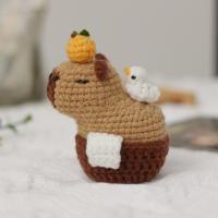 Kit De Tejer Para Principiantes Con Peluche De Capybara Y Guía De Tejer a Mano Conjunto DIY De Conejo De Peluche Herramientas De Tejer Y Hilo Incluidos - details 12