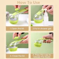Cepillo De Baño Para Mascotas Con Dispensador De Shampoo Y Mango Largo De Silicona Suave Para Masaje Y Limpieza Del Pelaje Y Cabello - details 9