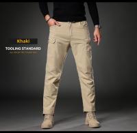 Pantalones Tácticos Caqui Para Hombre Con 4 Bolsillos Y Cintura Elástica Pantalones De Trabajo Militares Para Acampar Y Senderismo - details 7