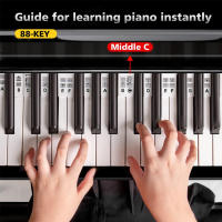 Etiquetas De Notas De Piano De Silicona Para Principiantes Guía Removible Etiquetas De Teclado De Piano Reutilizables Sin Necesidad De Stickers - details 6