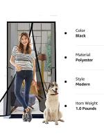 Cortina De Puerta Suave Magnética Sin Necesidad De Tiras Magnéticas Mosquitero Para Verano Con Bordado Encriptado Instalación Exterior Tipo De Ventana Plana - details 2