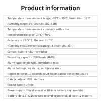 Logger De Temperatura Y Humedad Elitech RC-51H Impermeable Con USB Regulador Automático De Temperatura Para Cadena Fría Generador De Reporte PDF - details 6
