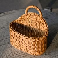 Cesta De Frutas Y Verduras Montada En La Pared Estilo Rattan Simulada Caja Colgante De Plástico Para Decoración Del Hogar - details 1