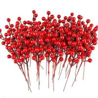 Rama Artificial De Bayas Navideñas Para Adorno De Árbol De Navidad Decoración De Fiesta De Boda Rojo PVC Útil En Aniversarios Y Exhibiciones - details 6