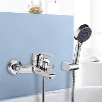 BIT Grifo de bañera con ducha de 5 funciones, grifo de bañera cromado con soporte de pared y manguera de ducha de 150 cm para ducha de baño, Griferia para Baño Completo - details 1