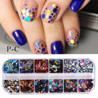 Polvo De Uñas Plateado Y Plateado Con Brillo 3D De 12 Celdas Decoración De Uñas Brillante Con Brillo Holográfico Accesorios Para Manicura - details 7