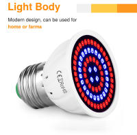 Lámpara De Crecimiento Para Plantas LED E27 Espectro Completo Foco Para Cultivo En Invernadero Y Tentación Hidroponía Con Varias Quantidades De LEDs 48/60/80/126/200/300 - details 10