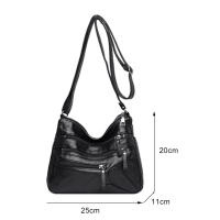 Bolso De Hombro Para Mujer 2023 Nueva Moda En Cuero PU Color Sólido Gran Capacidad Bolso Cruzado Multi-Nivel Estilo Clásico - details 35