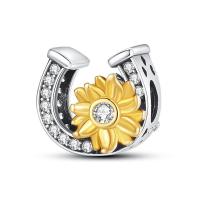 Nuevos 925 Plata Esterlina Moda Doradas Conchas De Ternura De Zircons Para Pulseras Originales De Lujo Joyería DIY Fiesta - details 7