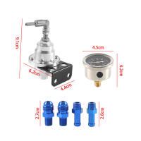 Kit De Regulador De Presión De Combustible Ajustable En Aluminio Con Medidor Para Reubicación De Vehículos Y Superchargers - details 0
