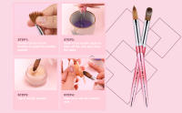 Pincel De Acrílico Kolinsky Sable Para Manicura Y Dibujo En Uv Gel Carving Pincel Crimpado Para Polvo Líquido Herramientas De Arte Hot Pink - details 12