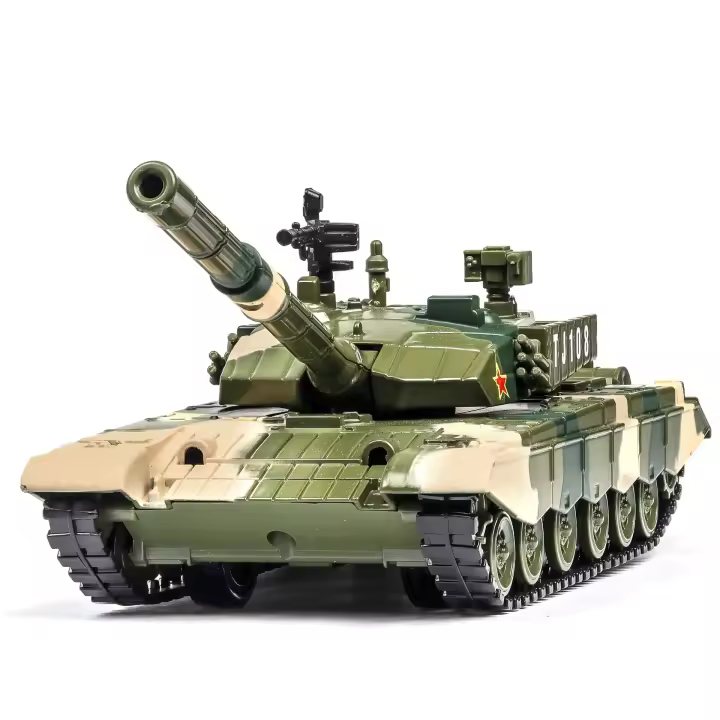 Modelo De Tanque De Batalla Principal T-99 En Escala 1:32 Juguete De Aleación De Zinc Con Retroceso Y Sonido Luz Tanque De Juguete Para Niños Regalos Del Día Del Niño - 1