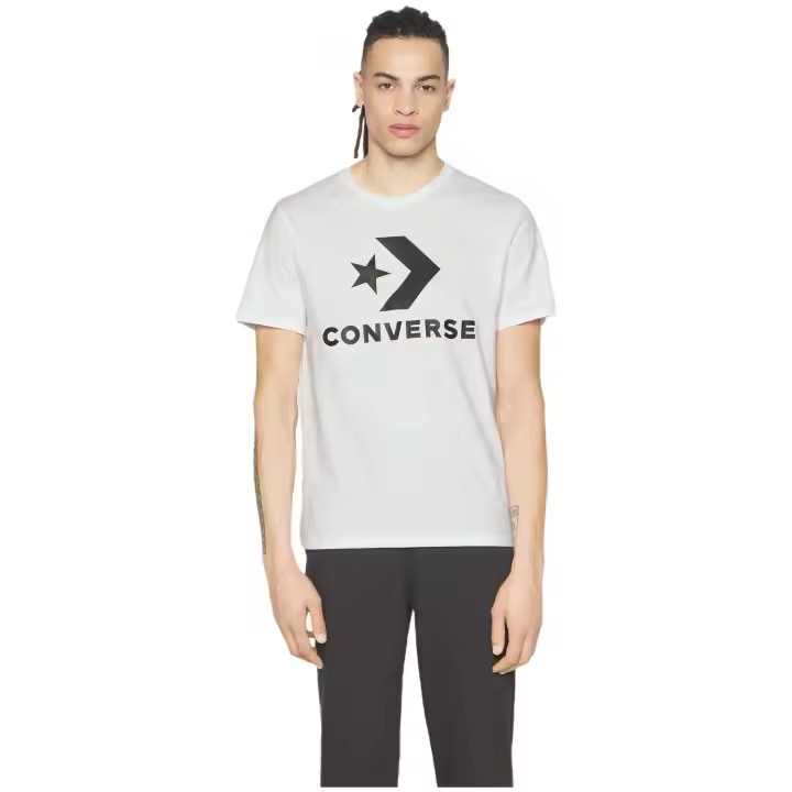 Camiseta de Manga Corta Converse Center Front Large Logo Star Chev para unisex en color blanco - 1
