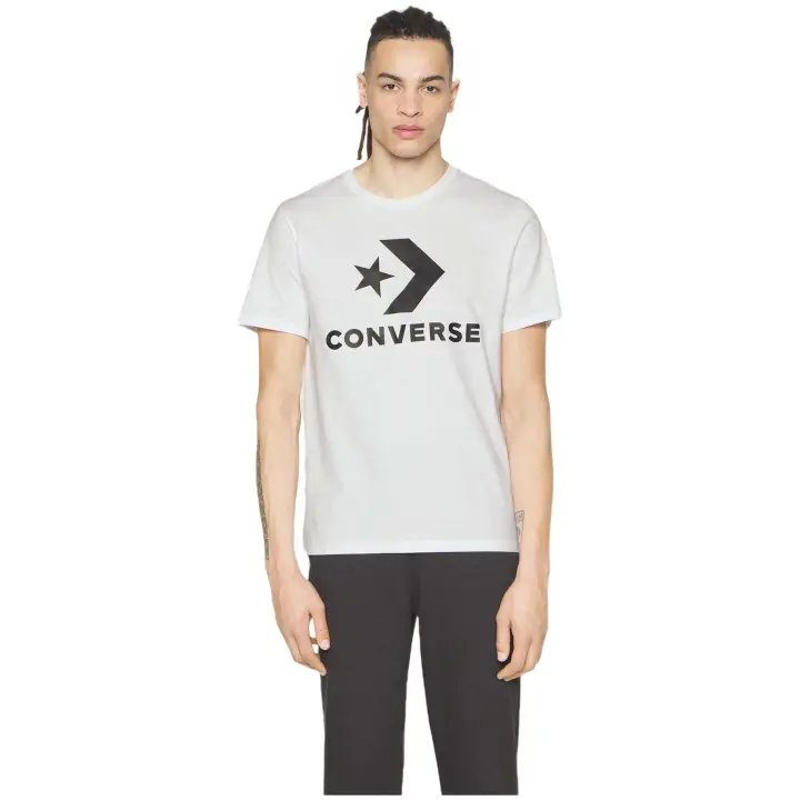 Camiseta de Manga Corta Converse Center Front Large Logo Star Chev para unisex en color blanco - 1