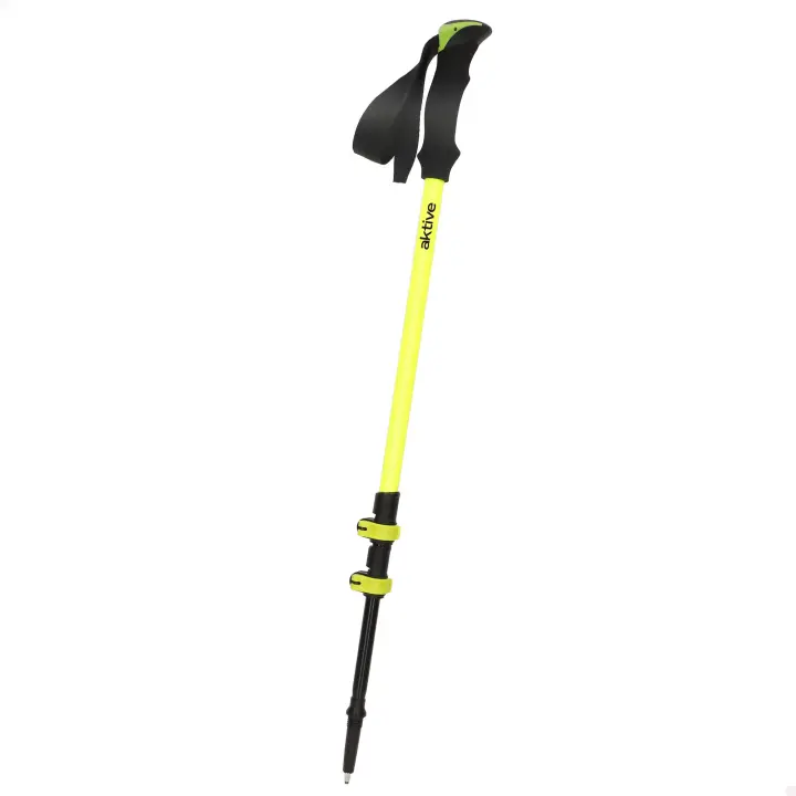 Aktive - Bastón trekking extensible, cómodo y ligero, pesa 225 gr, de aluminio con empuñadura de EVA y puntera metálica, regulable 62-135 cm, sistema de cierre rápido, correa ajustable, bastones de trekking plegables, bastón senderismo - 1