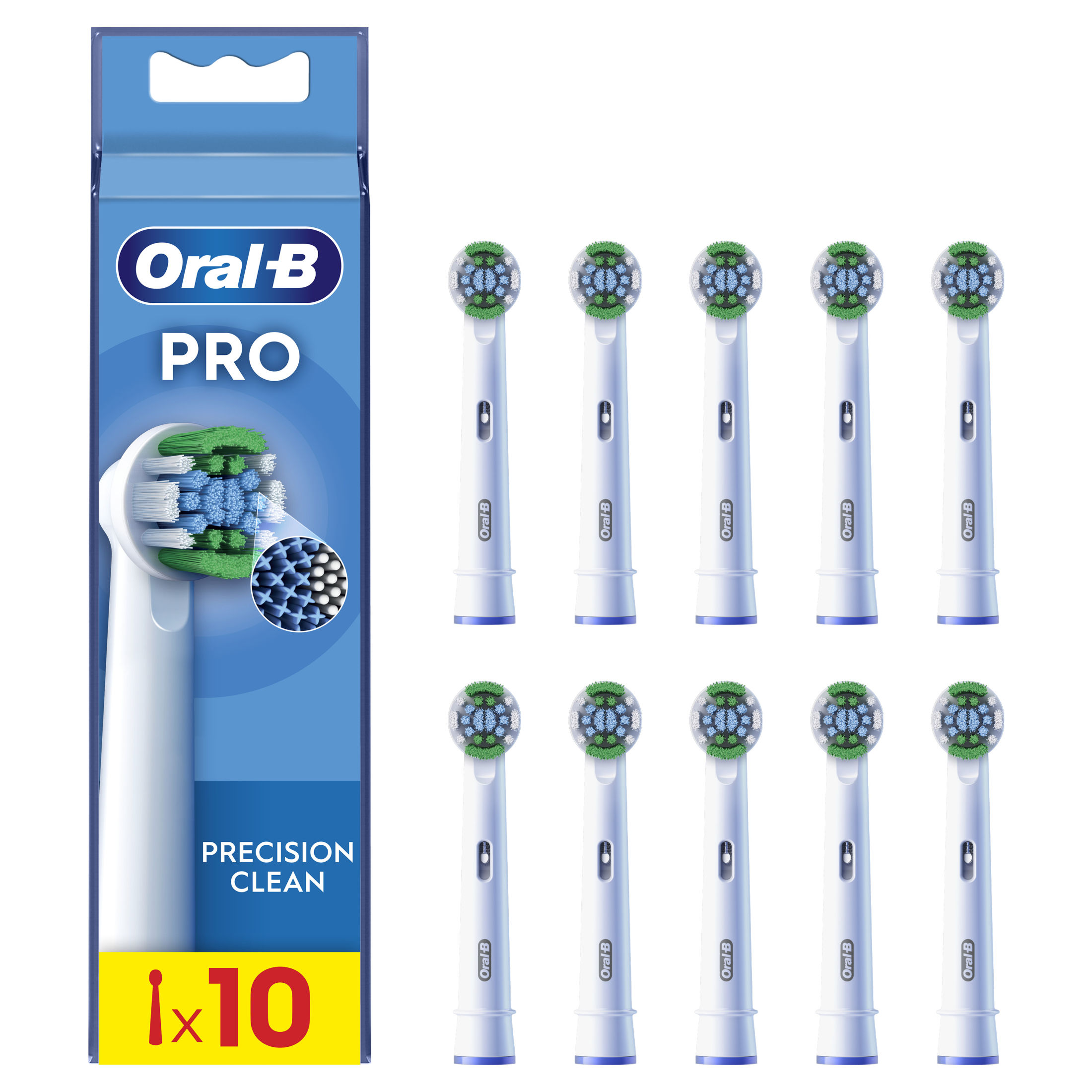 Oral-B Pro Precision Clean cabezales de recambio, Pack de 10 unidades, Producto Europeo con Garantía Oficial.