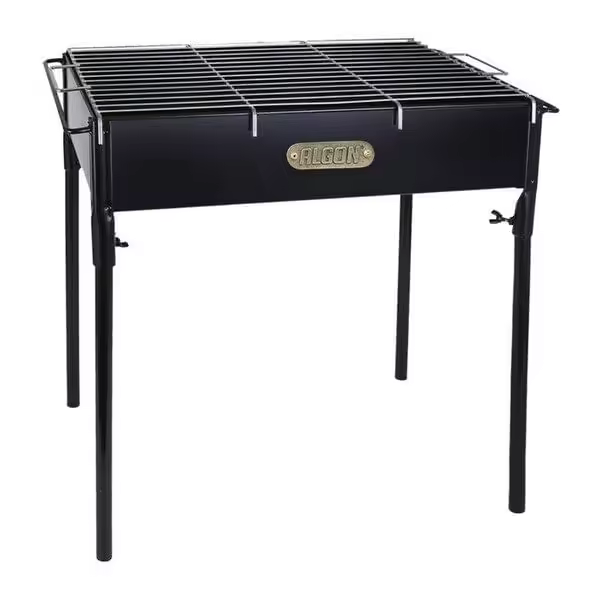 Barbacoa Algon Hierro Negro 25x45cm - Resistente Al Calor - 1