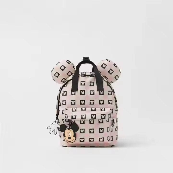 Mochila Infantil Disney De Cartón Nuevo Con Diseño De Mickey Moda Casual Para Niños Y Niñas Bolsa Escolar De Primera Infancia Material Nylon - 1