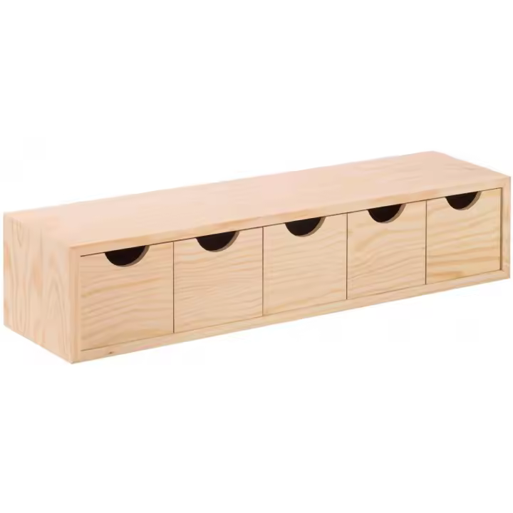 CAJONERA BLOCK 5X1 CAJONES RECHAPADO PINO - 1
