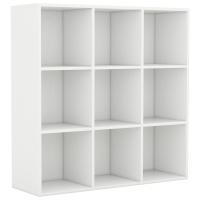 vidaXL Estantería madera de ingeniería 98x29x97,5 cm Blanco, Negro, Gris Mueble Almacenaje Estantería para Oficina, Estudio, Dormitorio Estantería/Librería/ mueble de Almacenamiento - details 9