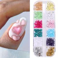 12 Grillas De Corazones Para Arte De Uñas Transparentes Piedras De Resina Joyería De Perlas Decoración De Manicura Rhinestone - details 0