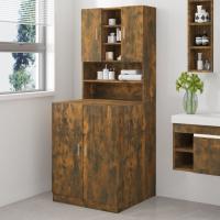 vidaXL Armario de Lavadora Madera Contrachapada Baño Aseo Color Gris sonoma,  Roble ahumado,  Marrón roble y mas - details 0