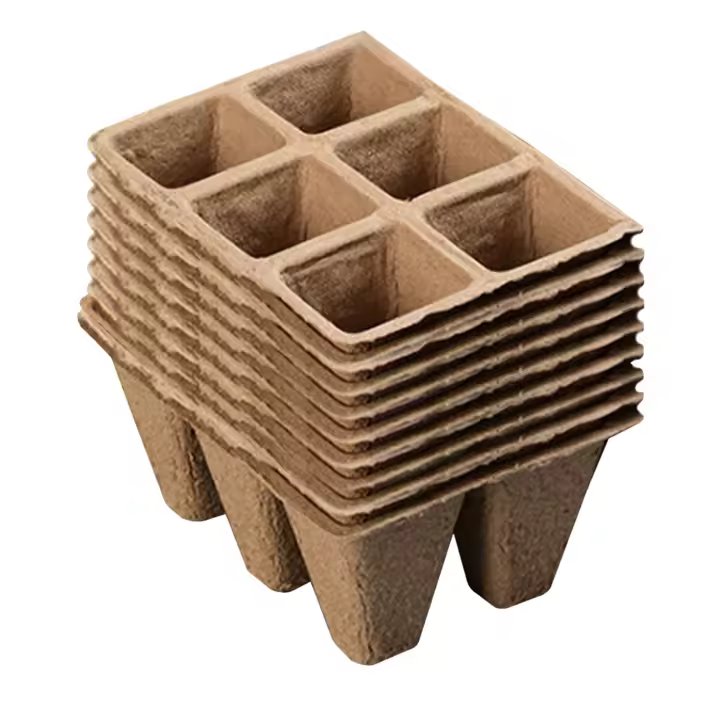 10pcs Jaulas De Semillas Biodegradables No Tóxicas De 6 Celdas Papel Para Inmaculación De Semillas Y Plántulas - 1