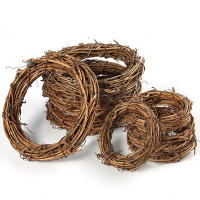DIY Anillo De Rattan Natural Redondo Para Decoración De Fiestas Y Boda 10/15/20/25/30/40cm Ramas Y Hojas Colgante - details 8