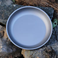Tiartisan Plato De Titanio Ultraligero Portátil Para Camping Al Aire Libre 220mm Extra Grande Para Ensalada Y Comida Postre Sin Plegar - details 10
