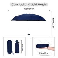 Mini Paraguas de viaje resistente al viento, Paraguas plegable mini, Mini sombrilla de viaje, paraguas pequeño portátil compacta para sol y lluvia, paraguas hombre y mujer, paraguas plegable resistente viento - details 0