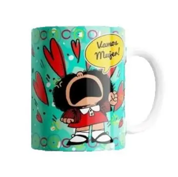 TAZA MUJERES,AMIGAS,FEMINISTA,IGUALDA,REVOLUCION FRASE MAFALDA DESAYUNO OFICINA ADA Y SUS DETALLES - 1