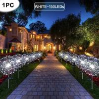 Luces De Fuegos Artificiales Solares Con Control Remoto 200LEDs Impermeables Para Jardín 8 Modos De Iluminación Decorativas - details 6